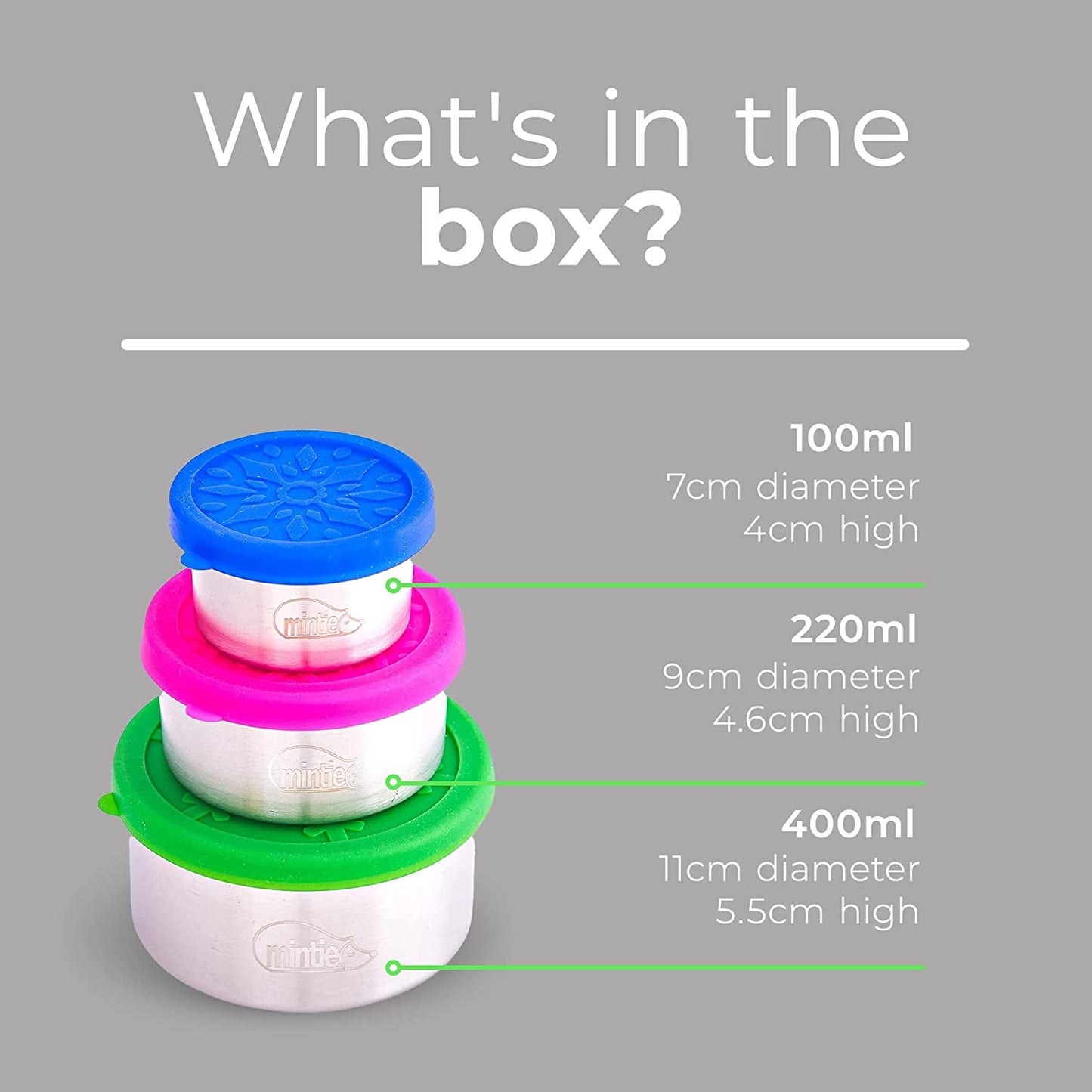 Midi 3 x Snack Pot Set