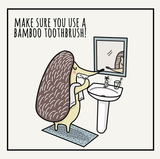 Mindful Mintie Says "Use a Bamboo Toothbrush"