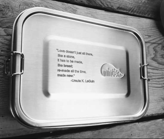personalised lunchbox lid engraved with name initials, logo branding pic graphic. gift and presents for family friend. label containers food tins. make it your own