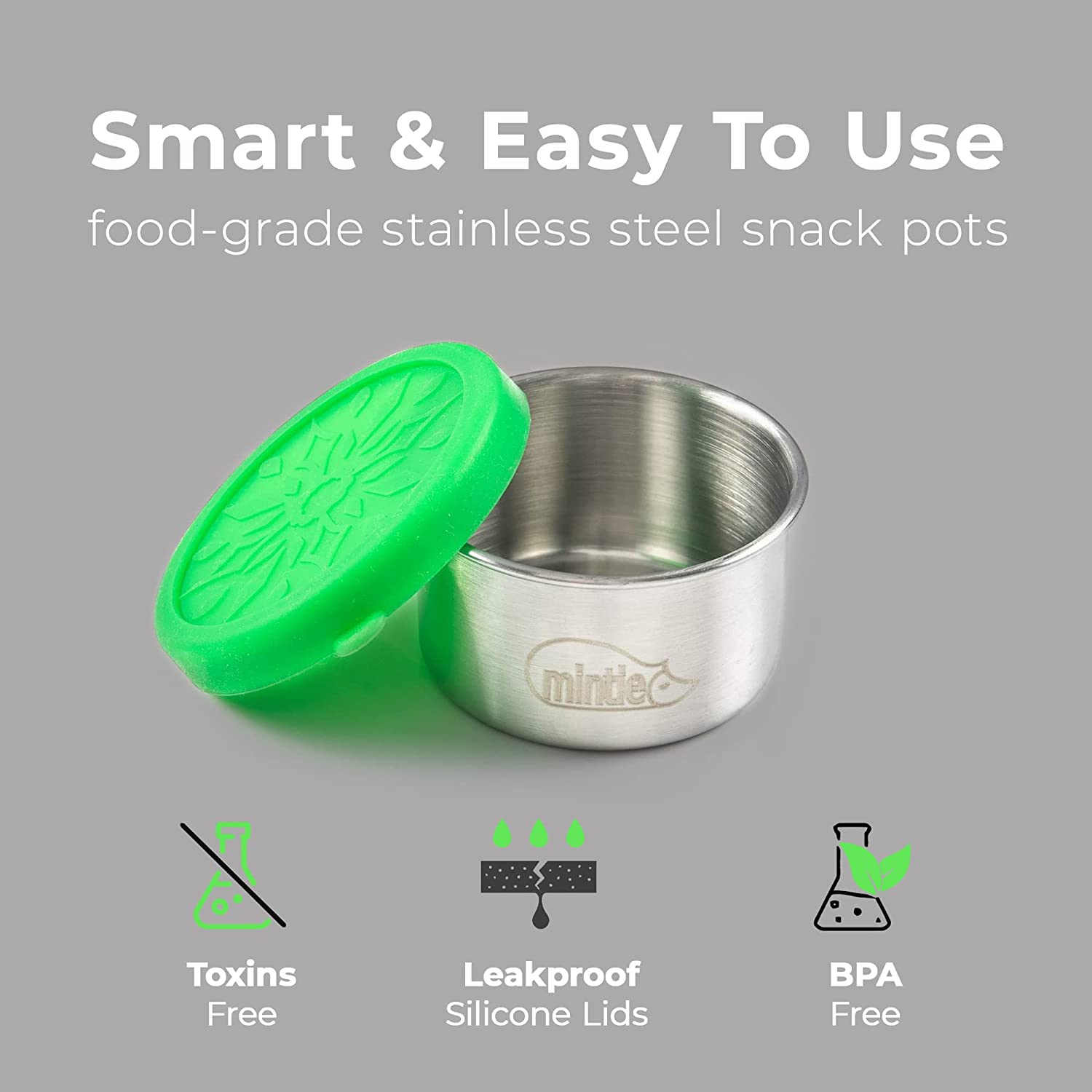 Mini Snack Pot Mini 3 x Snack Pot Set – Mintie Lunchboxes